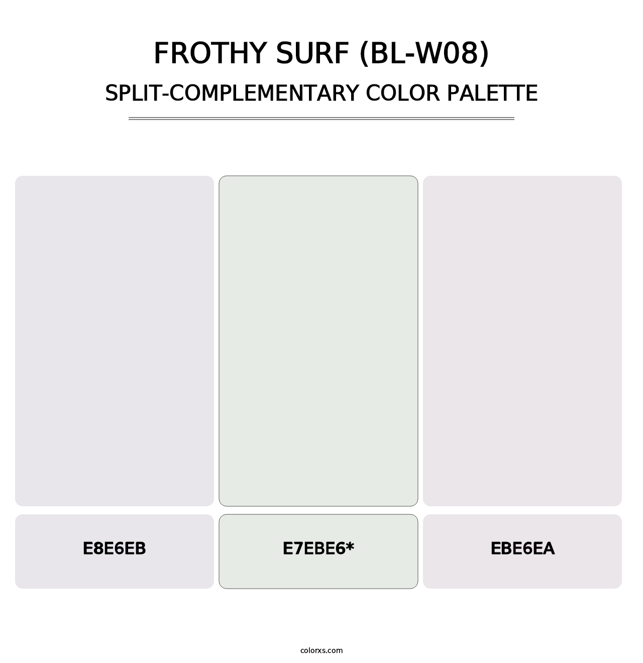 Frothy Surf (BL-W08) - Split-Complementary Color Palette