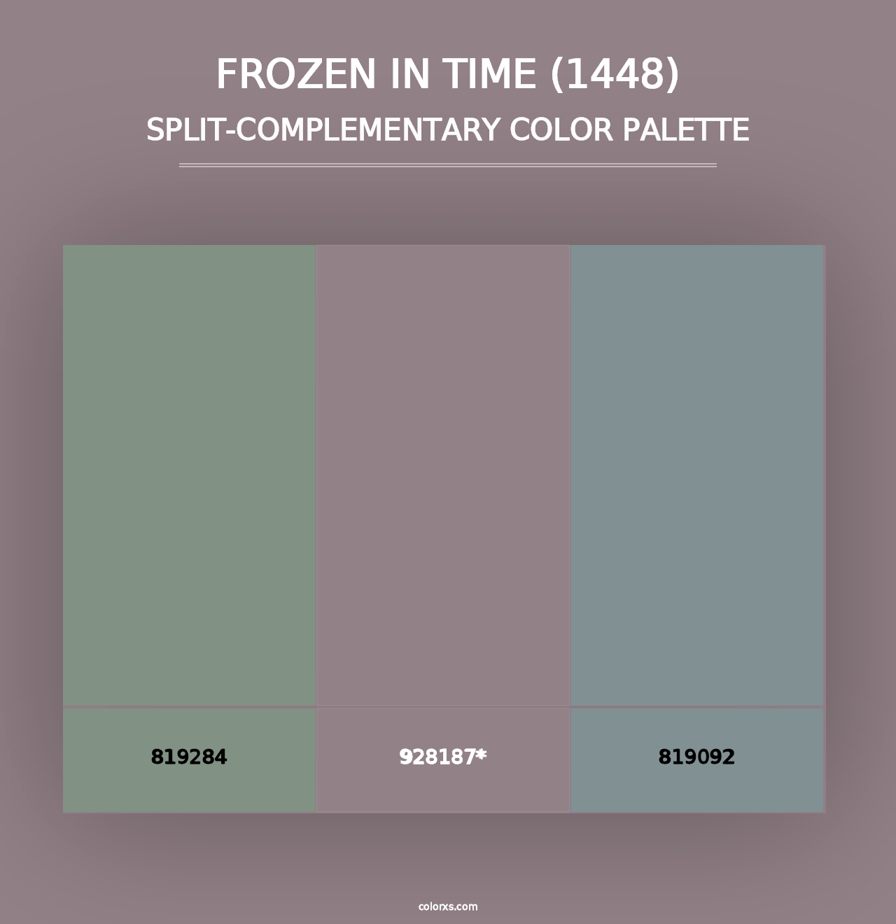 Frozen in Time (1448) - Split-Complementary Color Palette