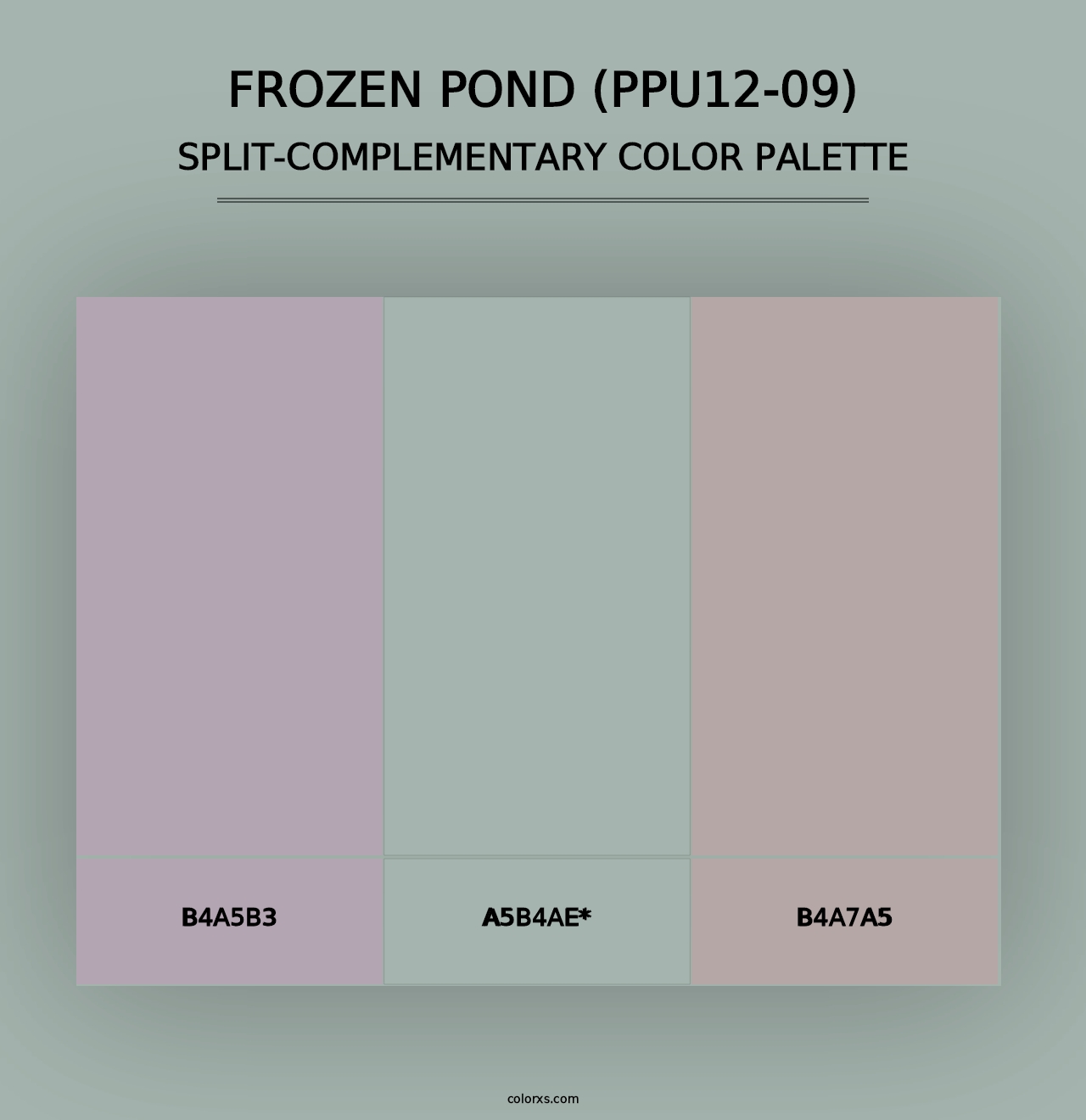 Frozen Pond (PPU12-09) - Split-Complementary Color Palette