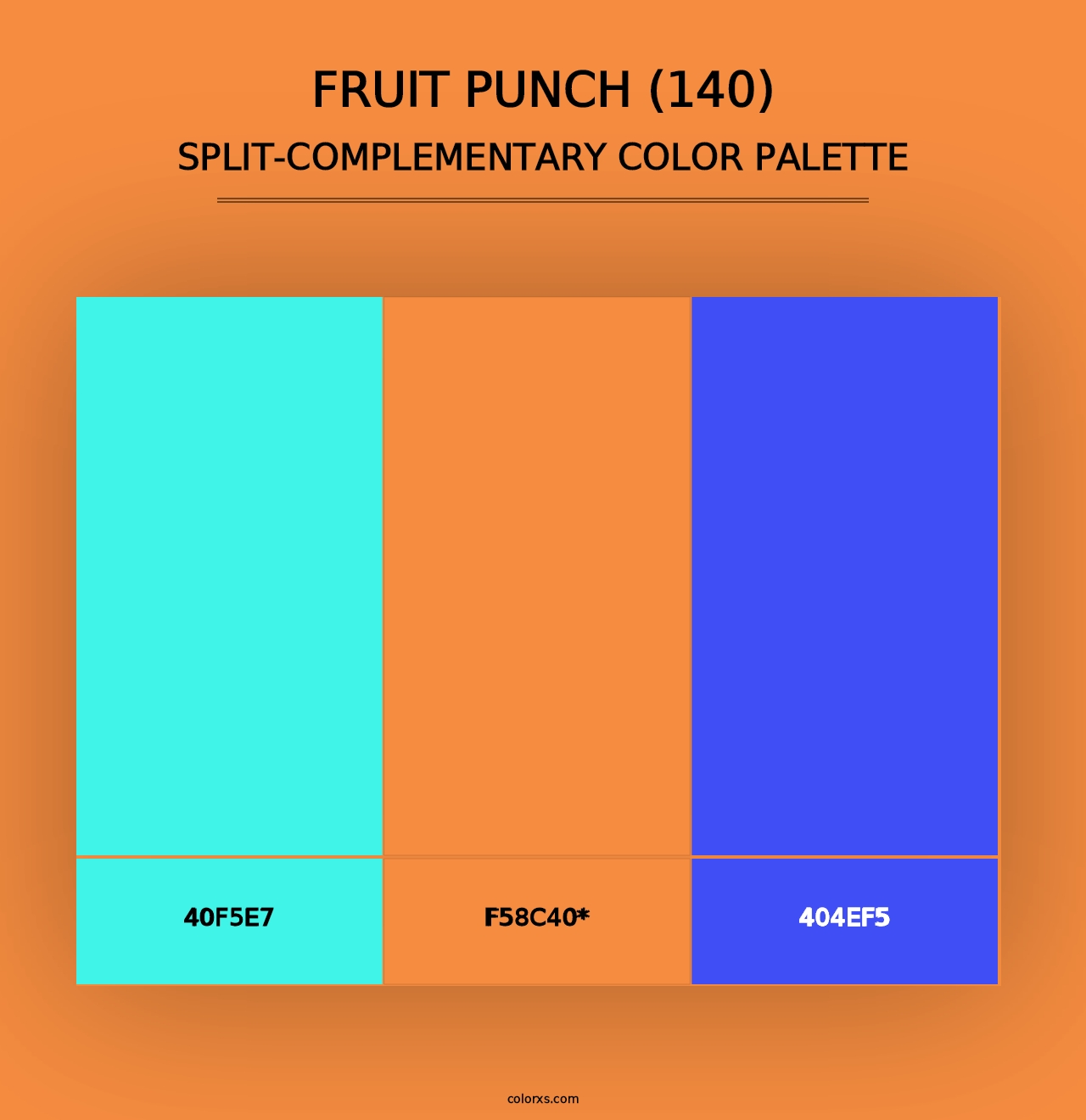 Fruit Punch (140) - Split-Complementary Color Palette