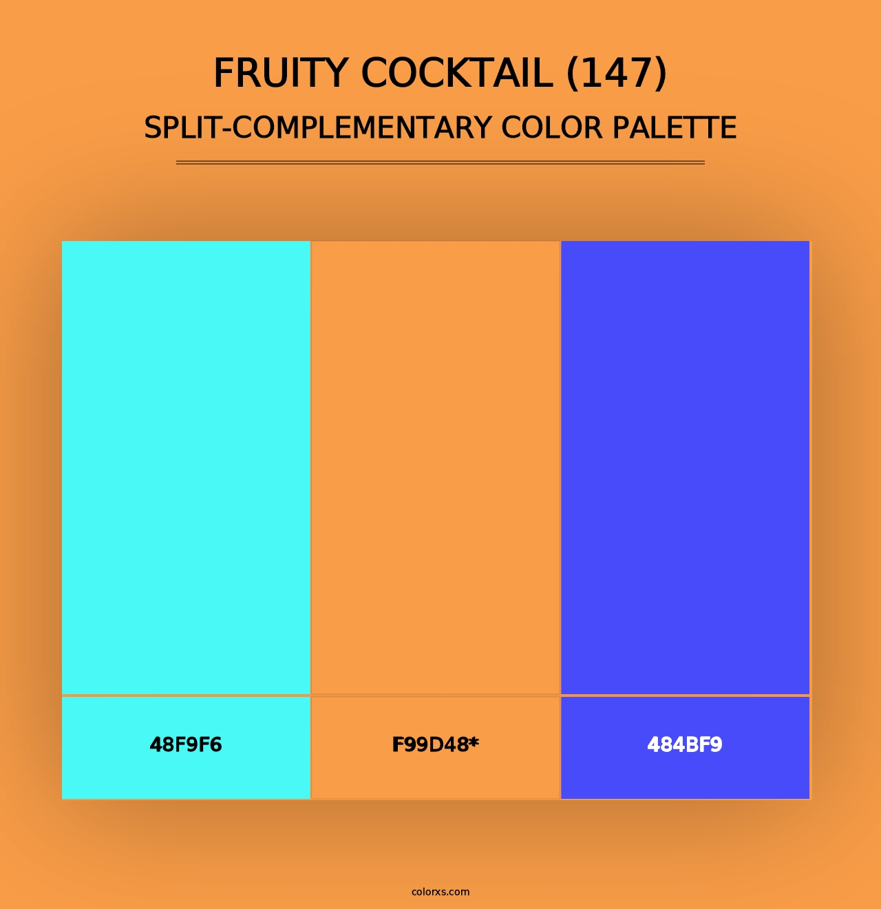 Fruity Cocktail (147) - Split-Complementary Color Palette