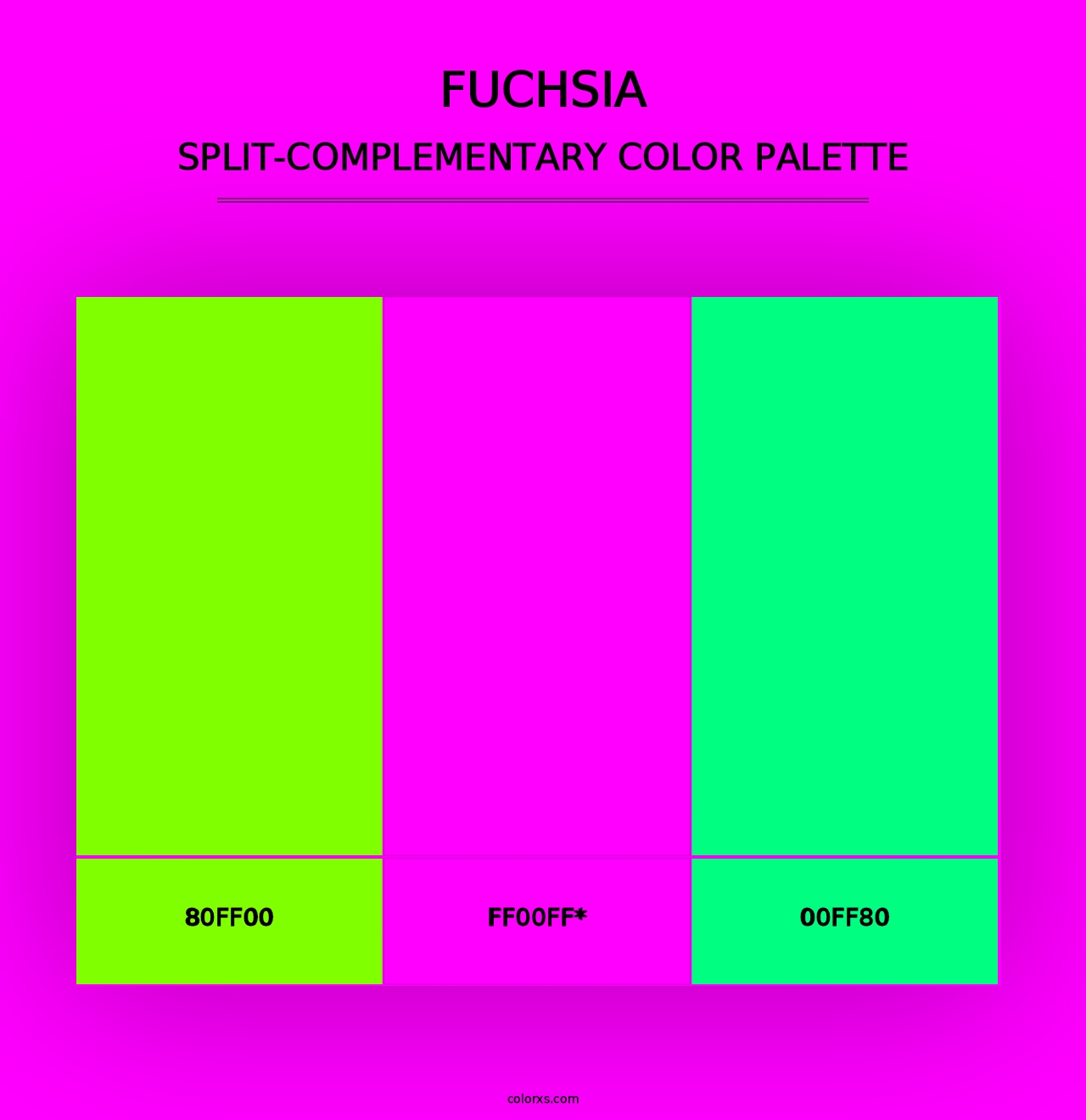 Fuchsia - Split-Complementary Color Palette