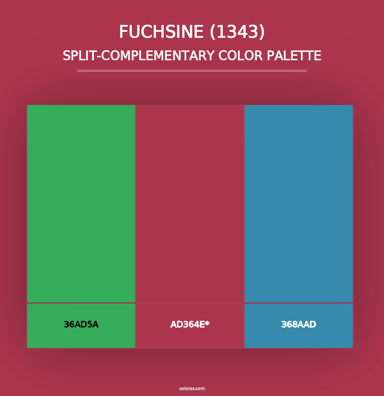 Fuchsine (1343) - Split-Complementary Color Palette