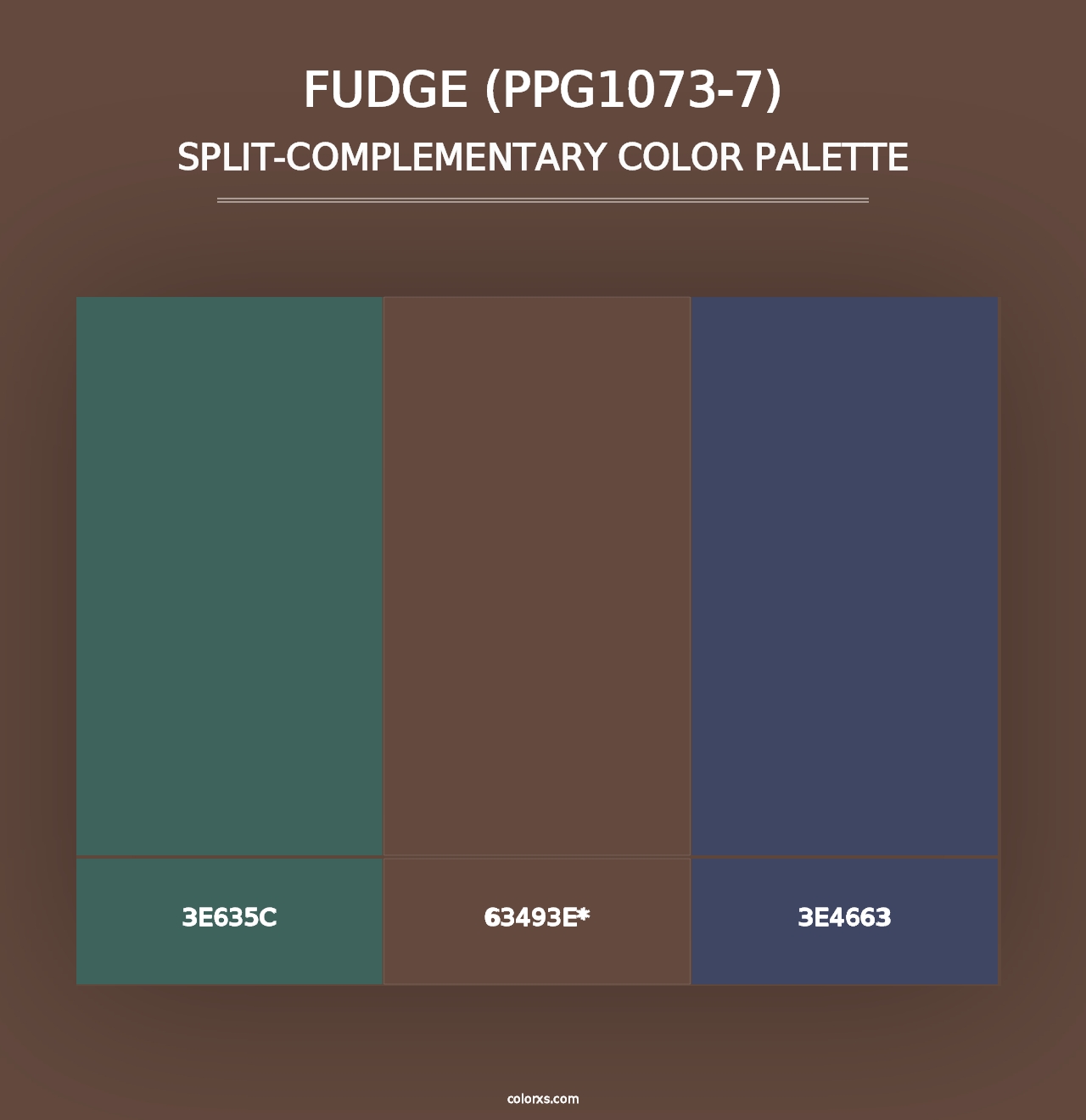 Fudge (PPG1073-7) - Split-Complementary Color Palette