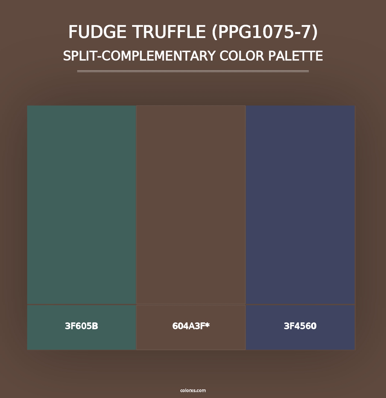 Fudge Truffle (PPG1075-7) - Split-Complementary Color Palette