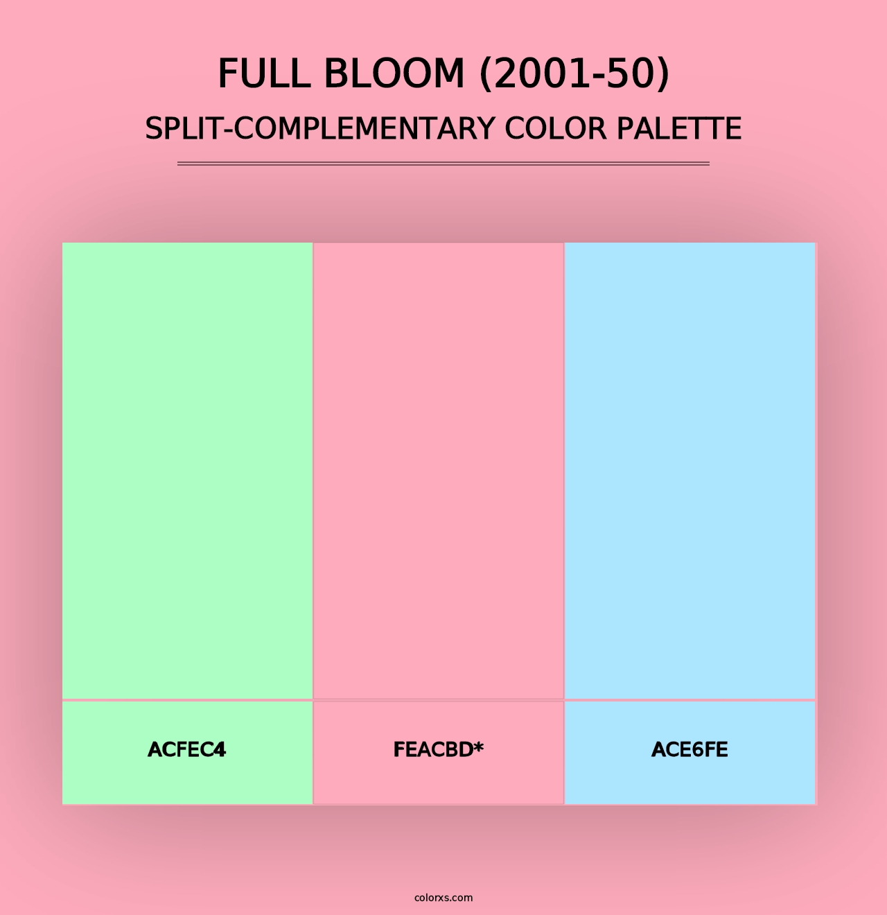 Full Bloom (2001-50) - Split-Complementary Color Palette