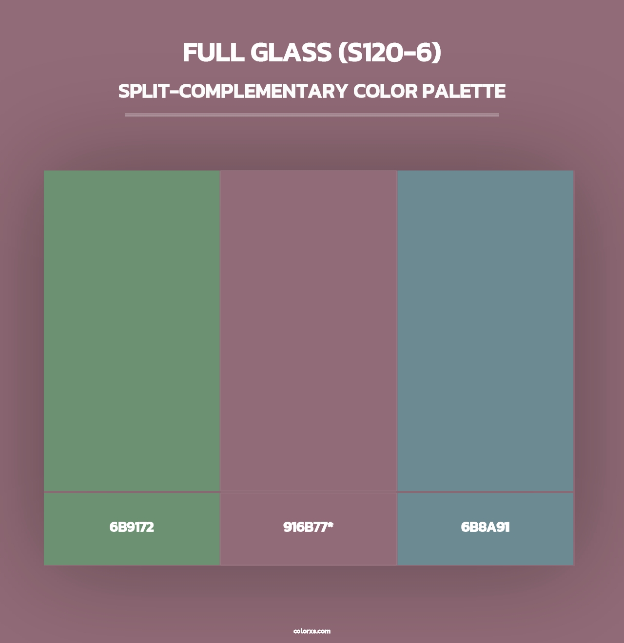 Full Glass (S120-6) - Split-Complementary Color Palette