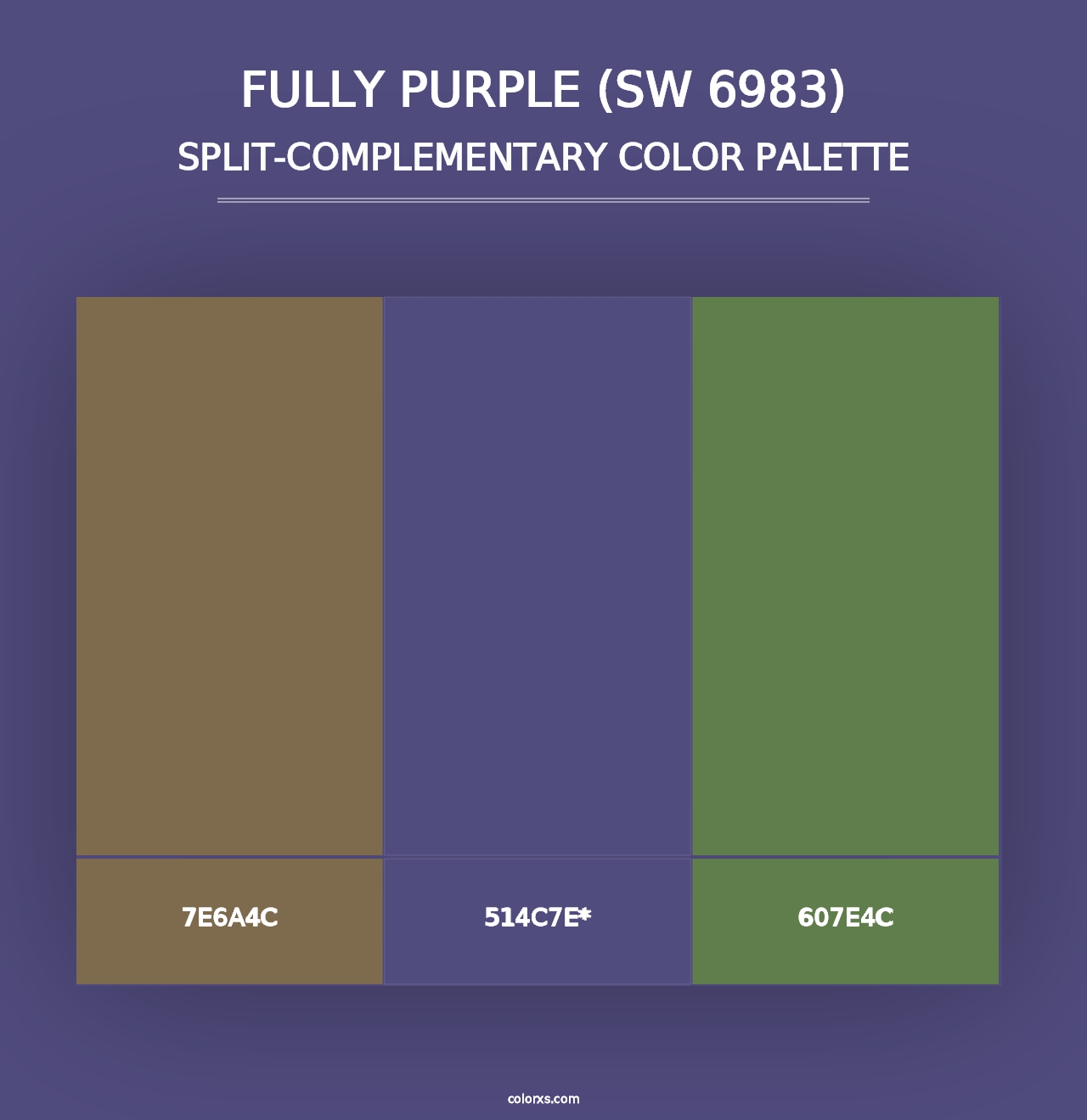 Fully Purple (SW 6983) - Split-Complementary Color Palette