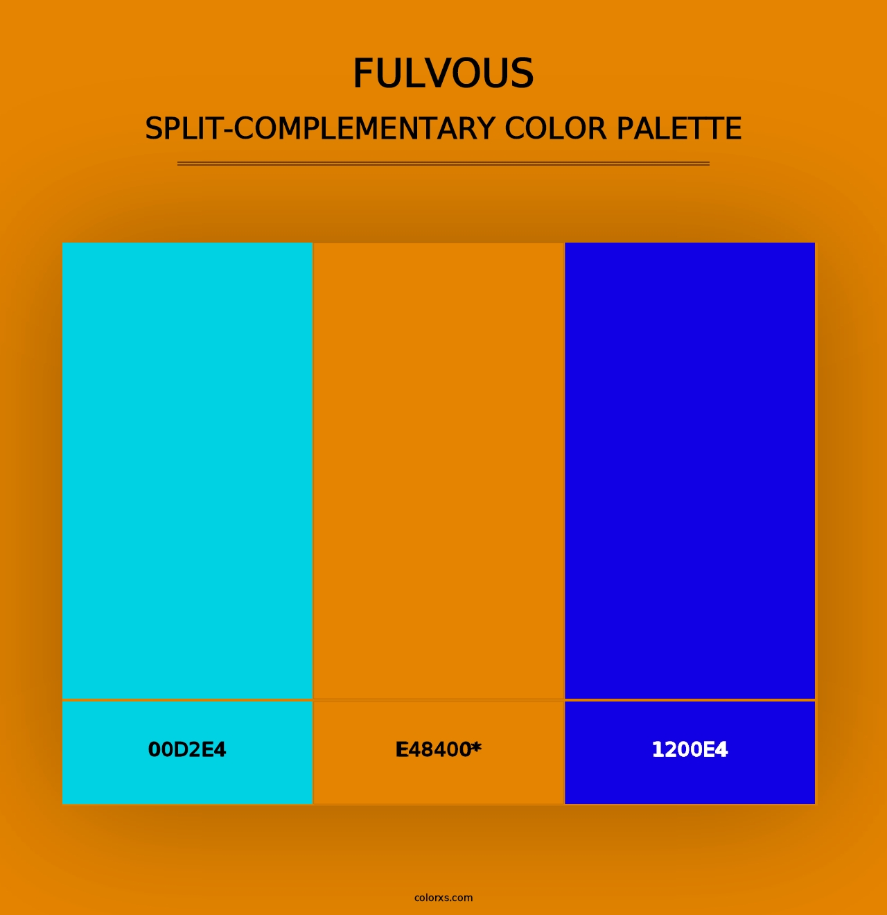 Fulvous - Split-Complementary Color Palette