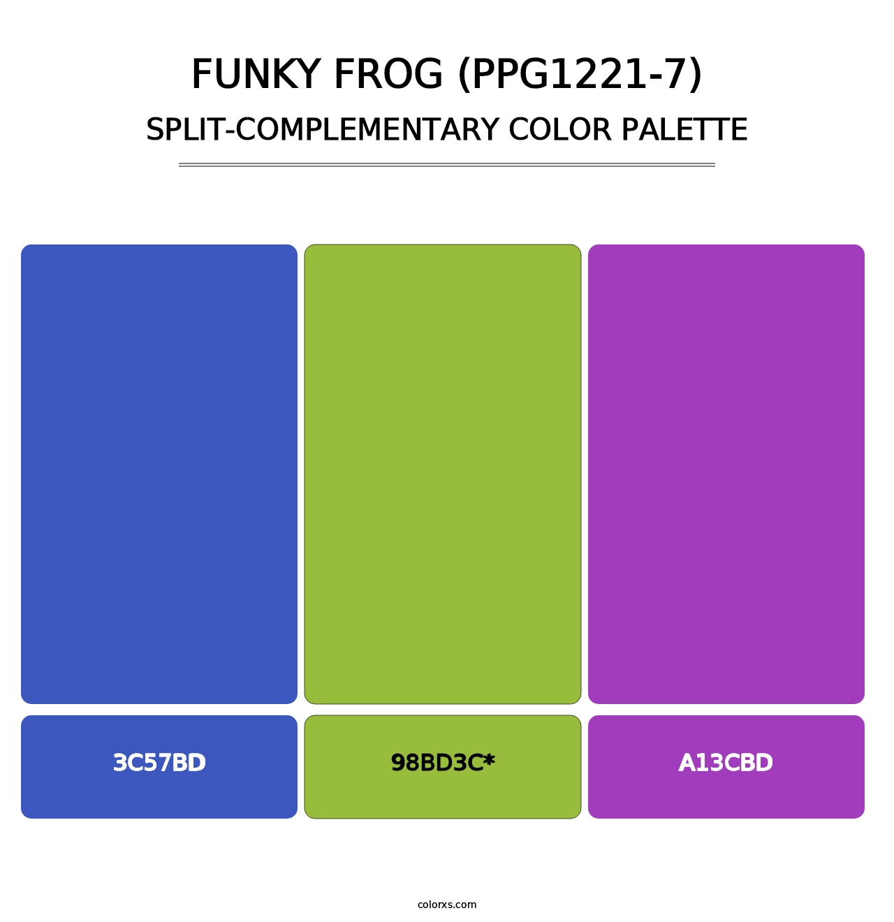 Funky Frog (PPG1221-7) - Split-Complementary Color Palette