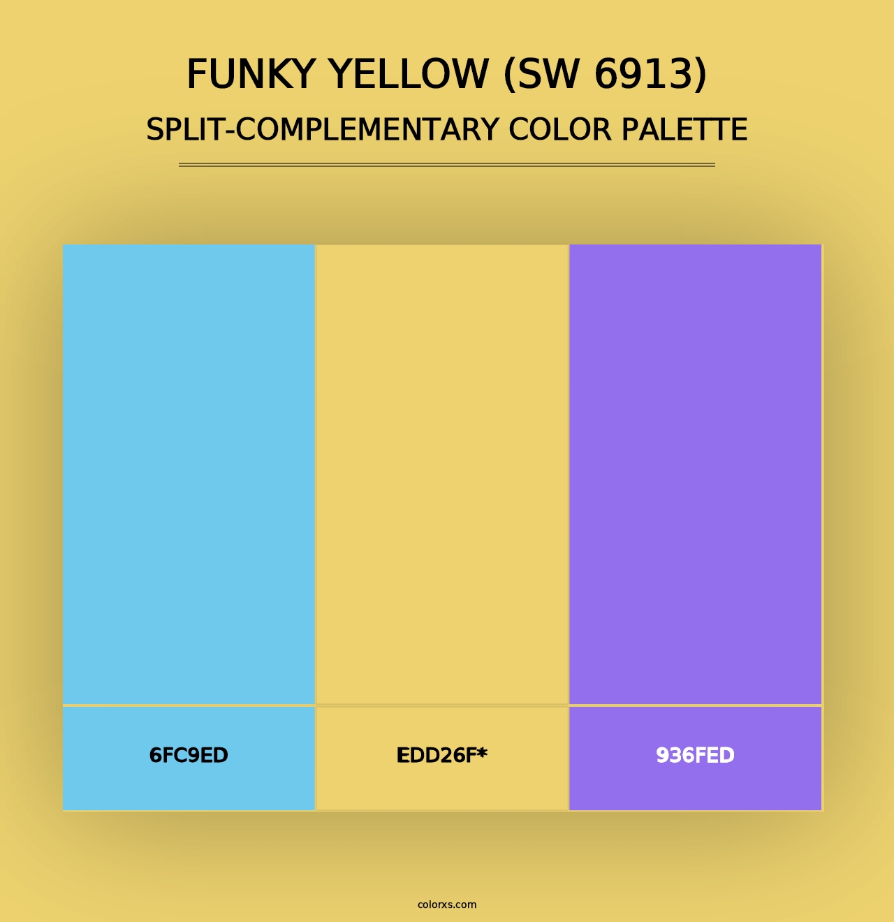 Funky Yellow (SW 6913) - Split-Complementary Color Palette