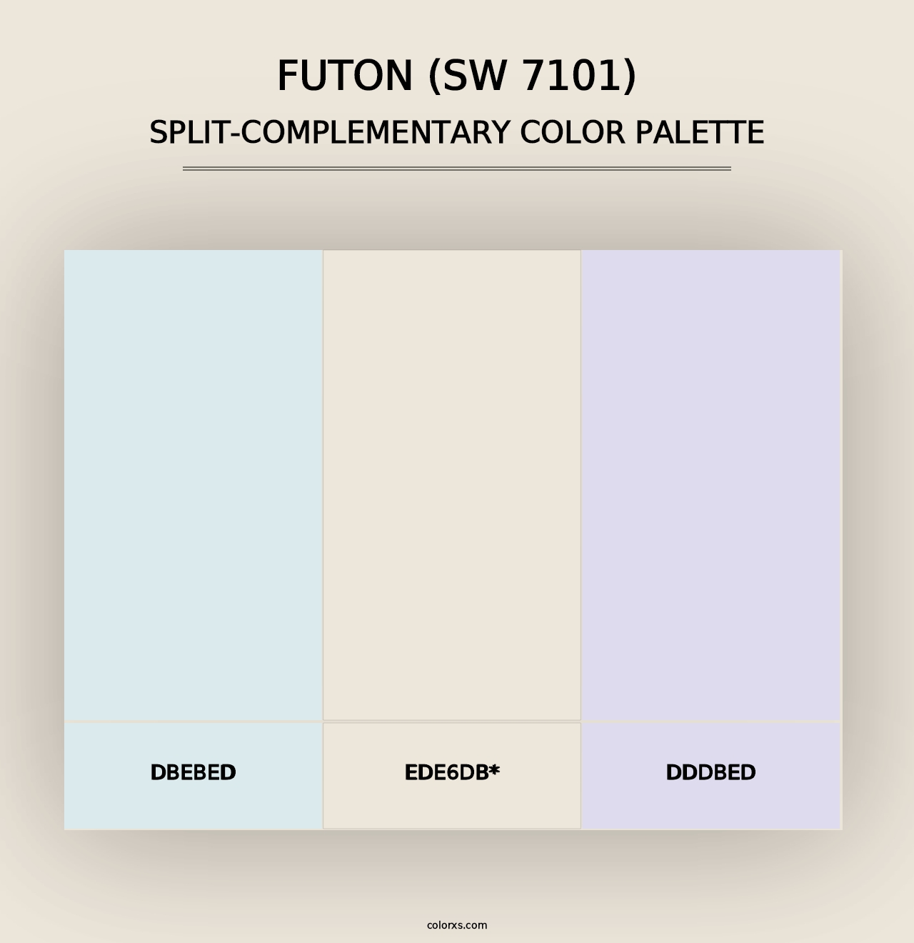 Futon (SW 7101) - Split-Complementary Color Palette