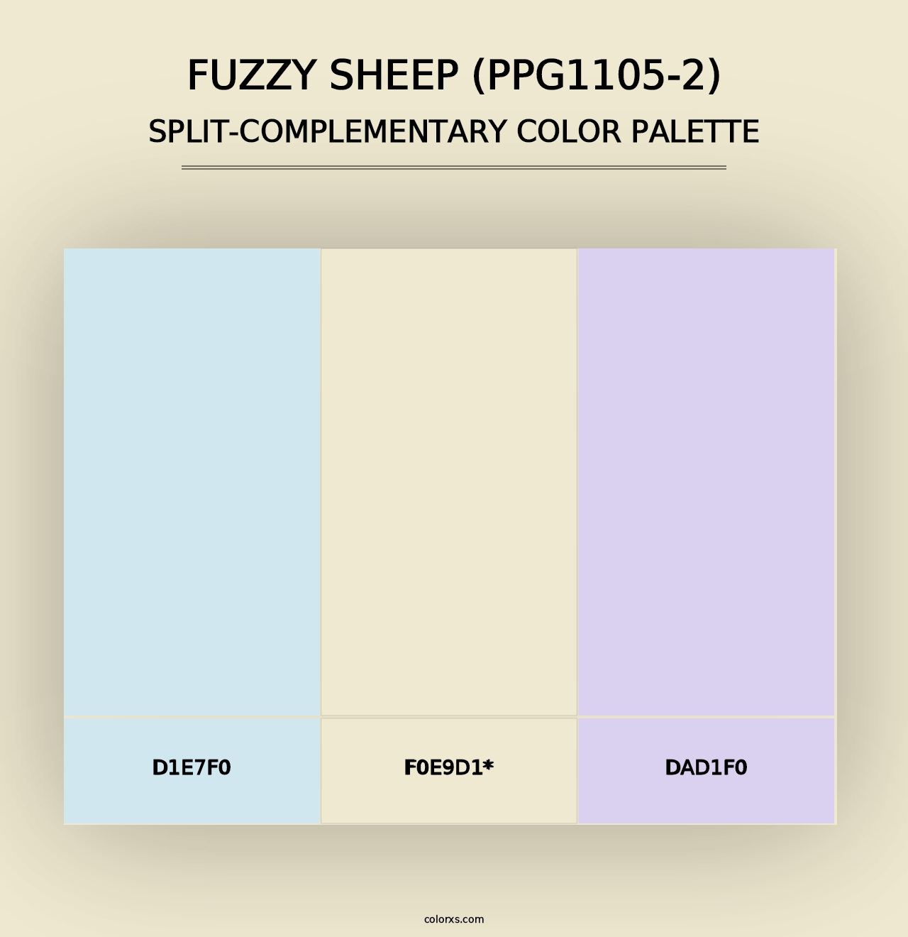 Fuzzy Sheep (PPG1105-2) - Split-Complementary Color Palette