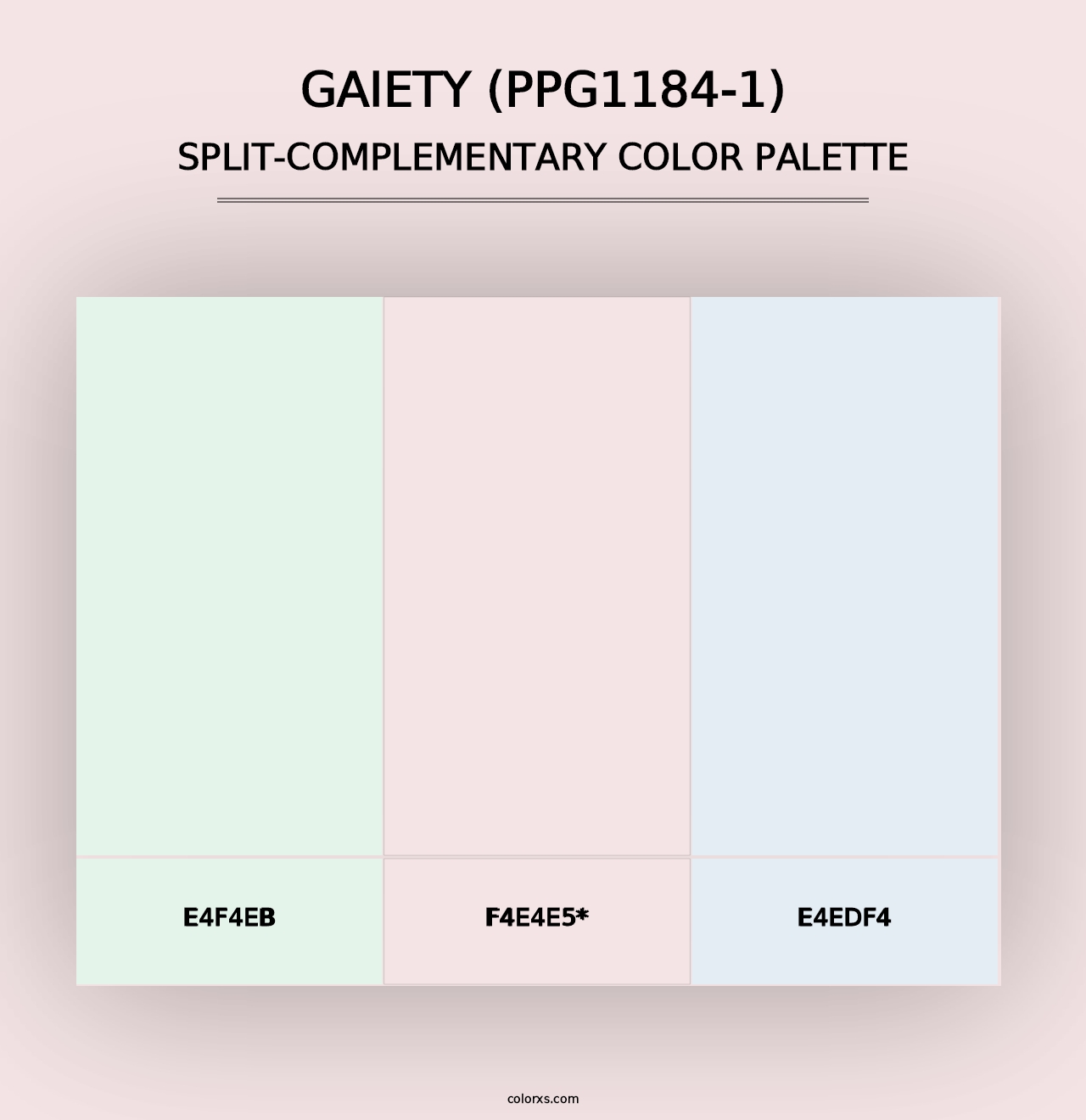 Gaiety (PPG1184-1) - Split-Complementary Color Palette