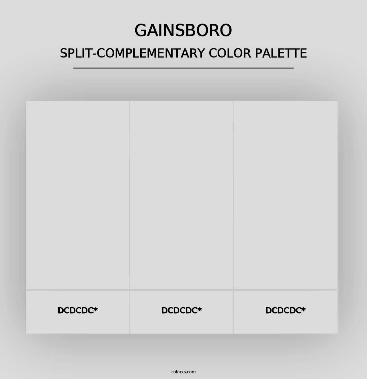 Gainsboro - Split-Complementary Color Palette