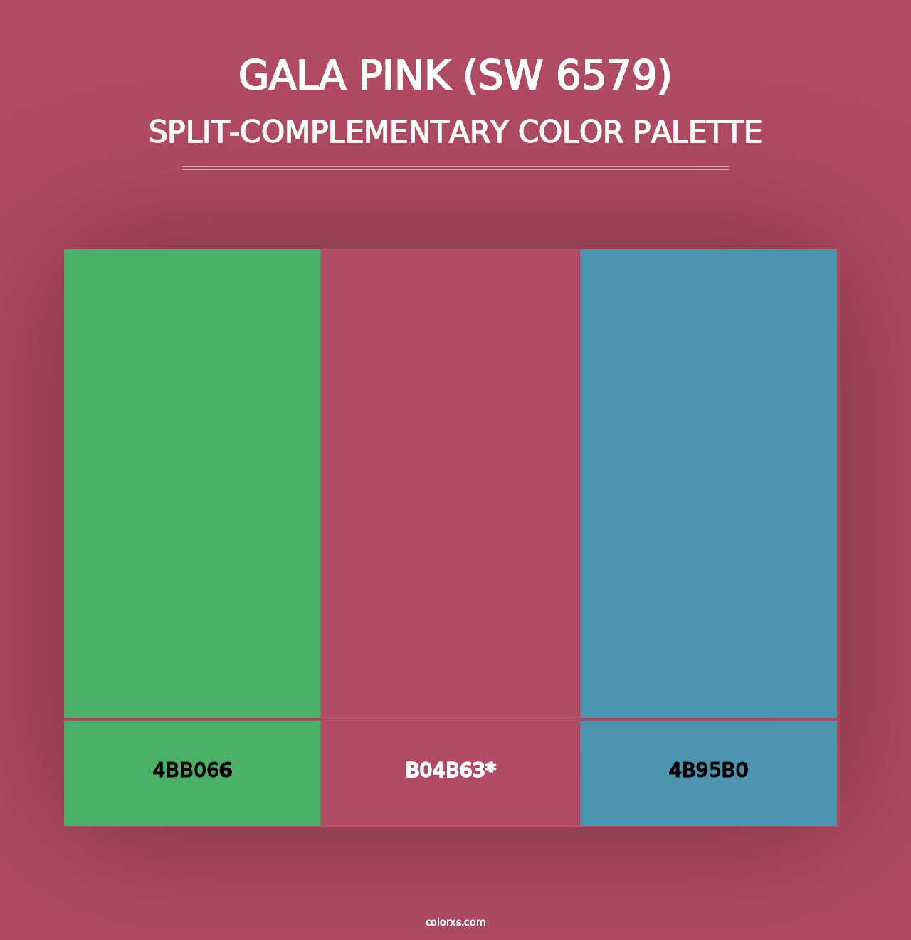 Gala Pink (SW 6579) - Split-Complementary Color Palette