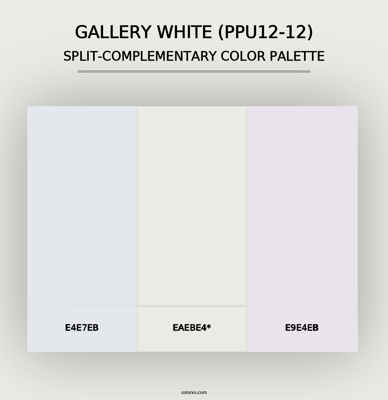 Gallery White (PPU12-12) - Split-Complementary Color Palette