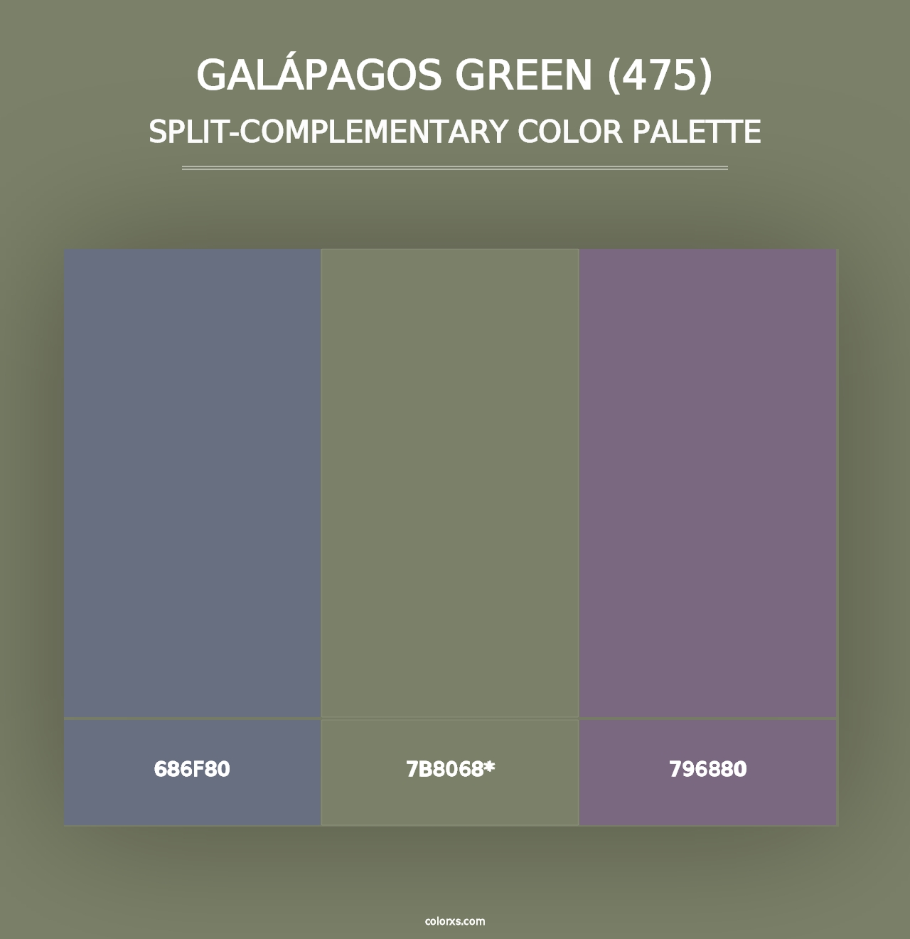 Galápagos Green (475) - Split-Complementary Color Palette