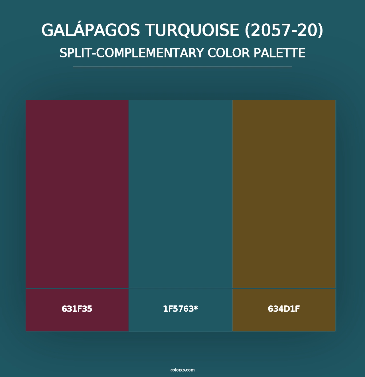 Galápagos Turquoise (2057-20) - Split-Complementary Color Palette