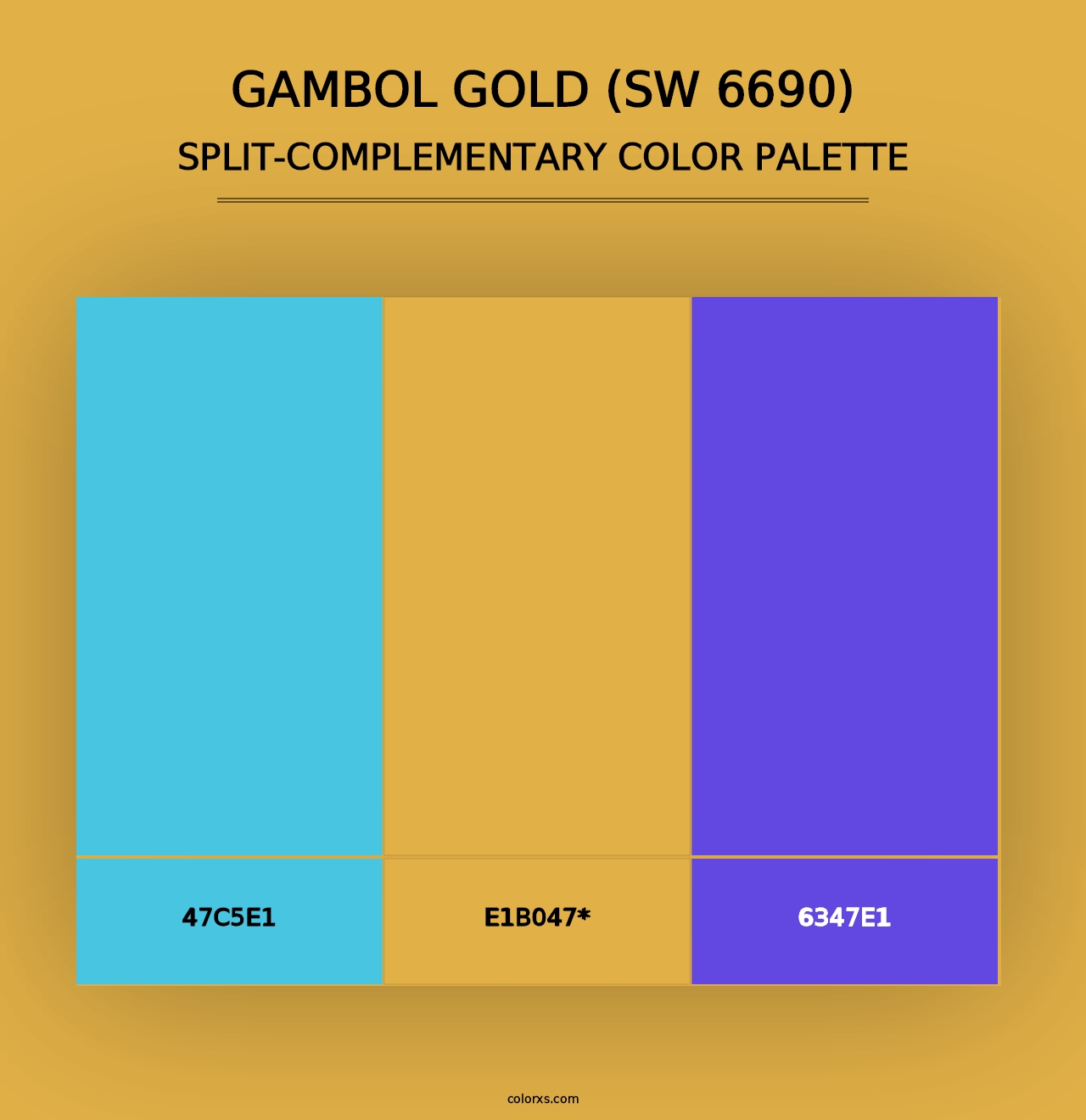 Gambol Gold (SW 6690) - Split-Complementary Color Palette