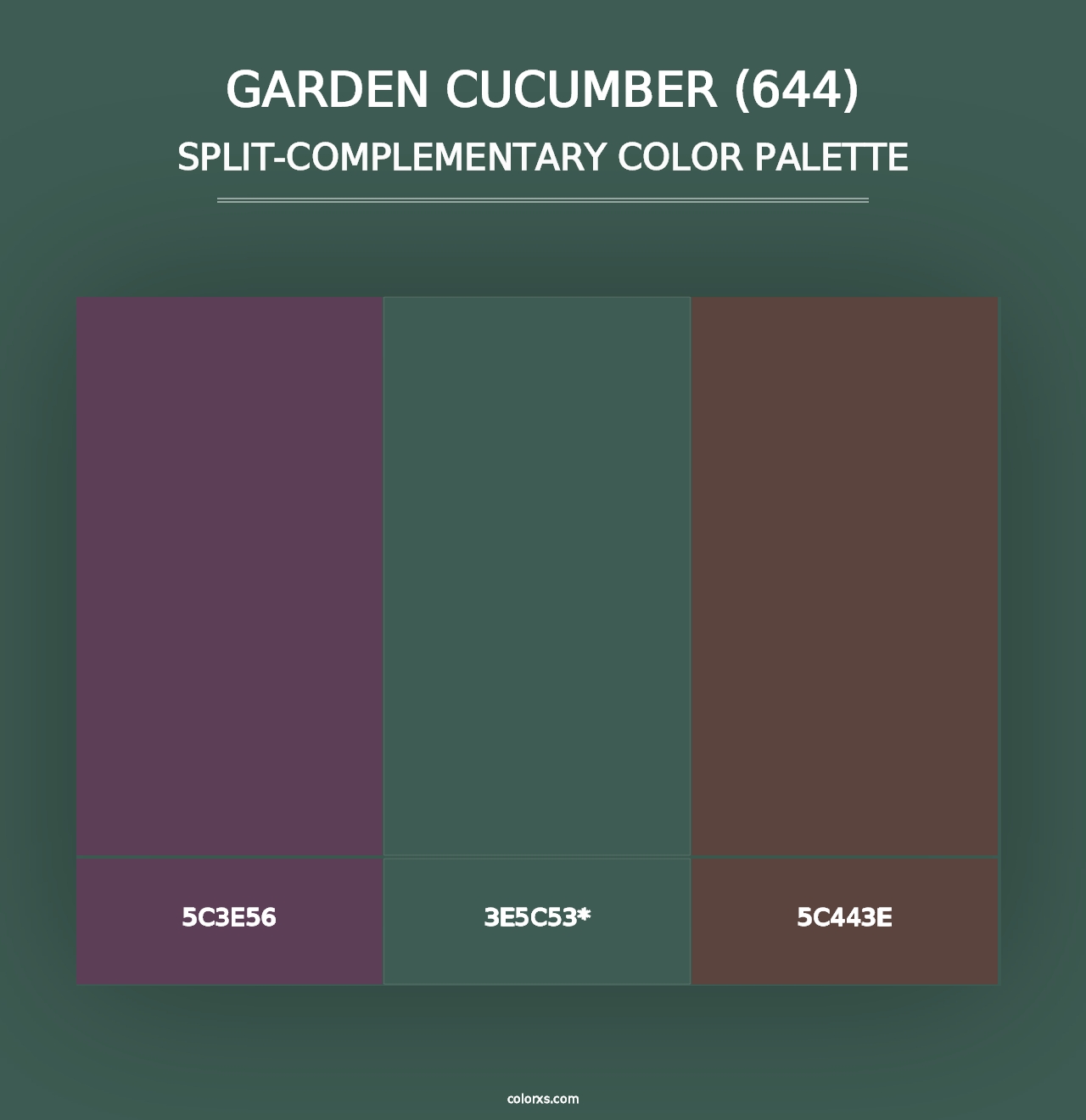 Garden Cucumber (644) - Split-Complementary Color Palette