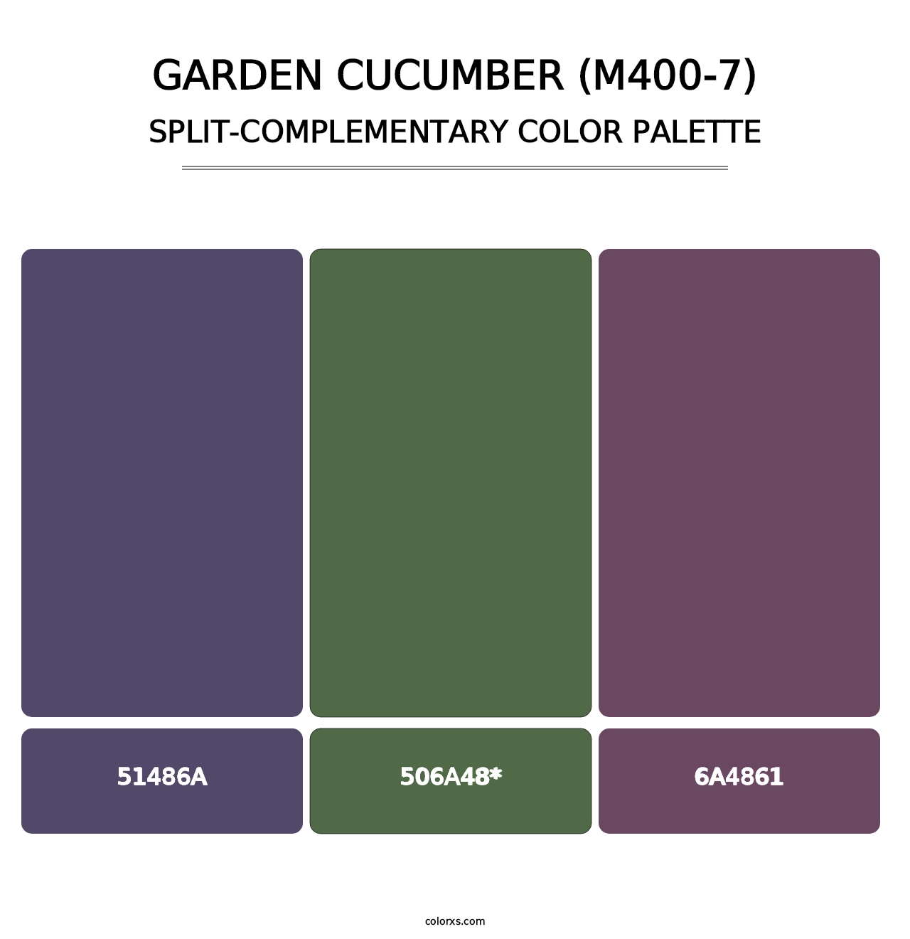 Garden Cucumber (M400-7) - Split-Complementary Color Palette