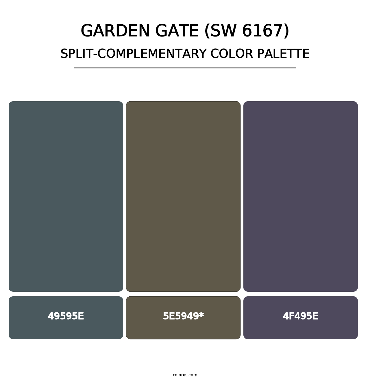 Garden Gate (SW 6167) - Split-Complementary Color Palette