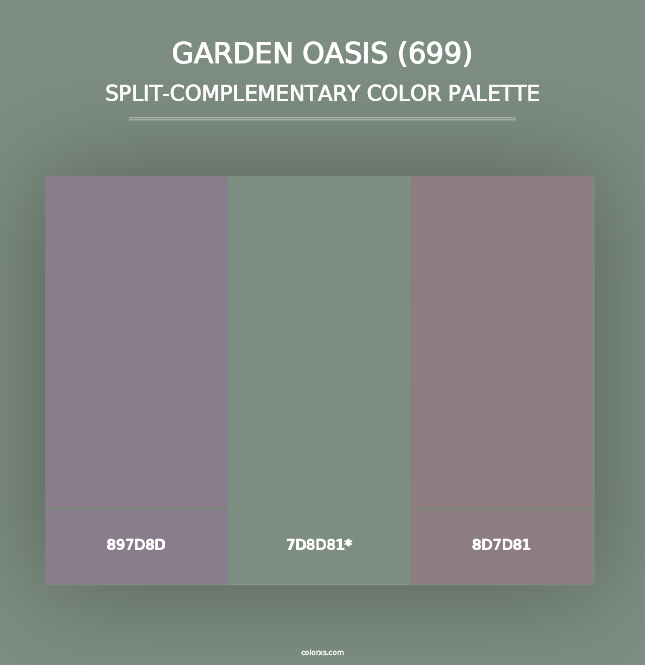 Garden Oasis (699) - Split-Complementary Color Palette