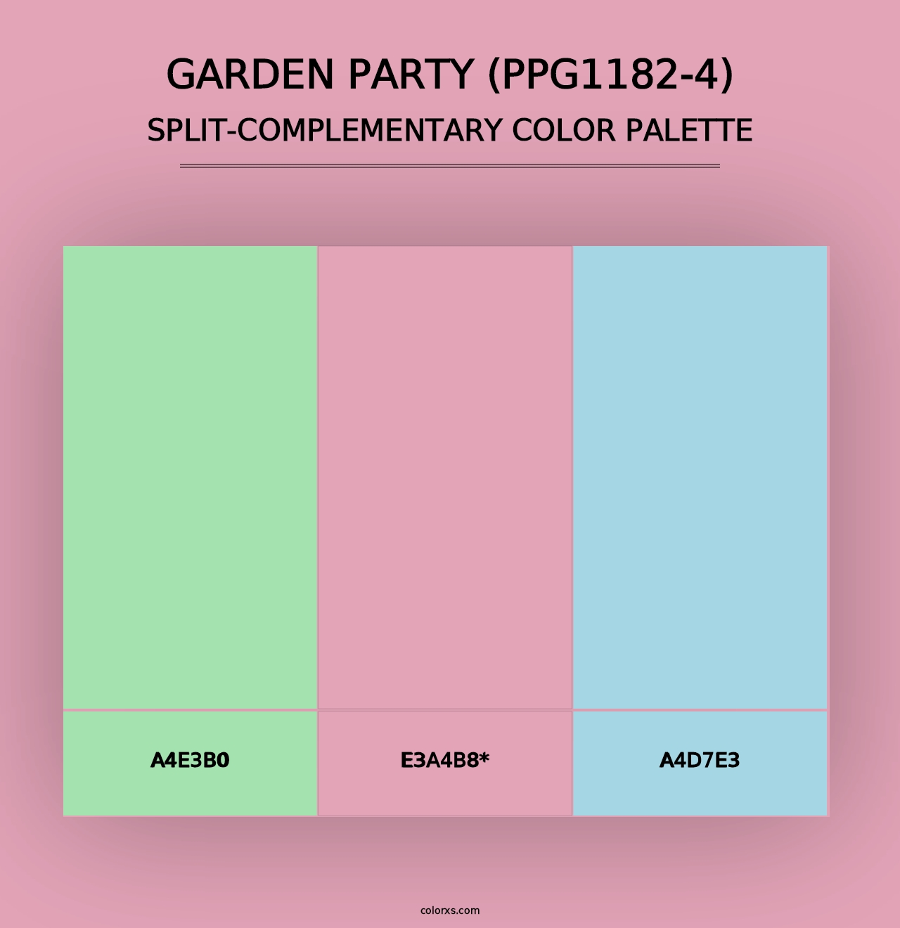 Garden Party (PPG1182-4) - Split-Complementary Color Palette