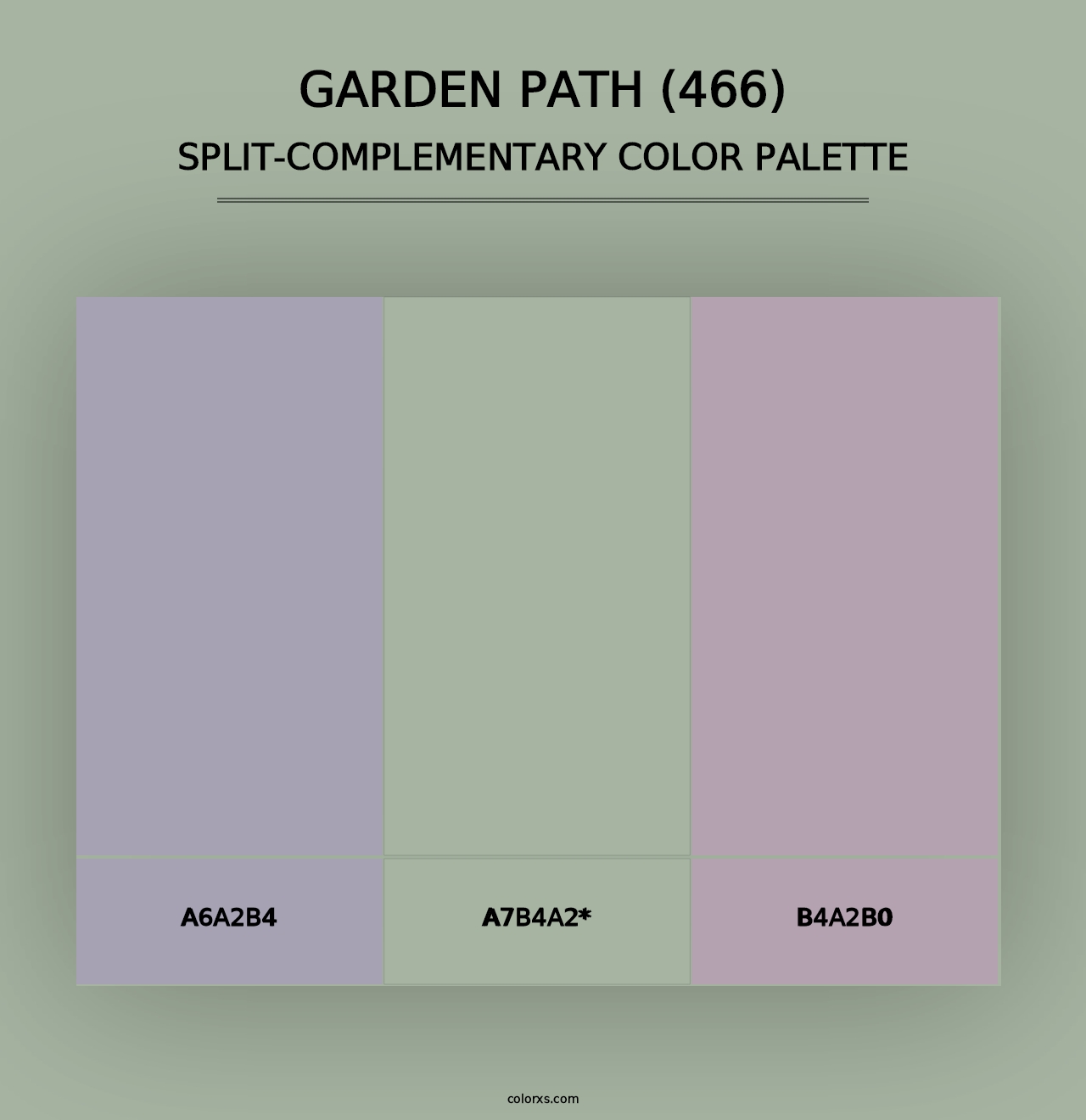 Garden Path (466) - Split-Complementary Color Palette