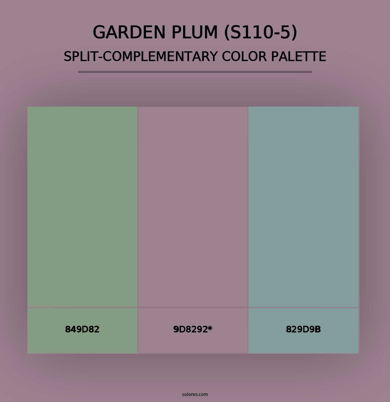 Garden Plum (S110-5) - Split-Complementary Color Palette