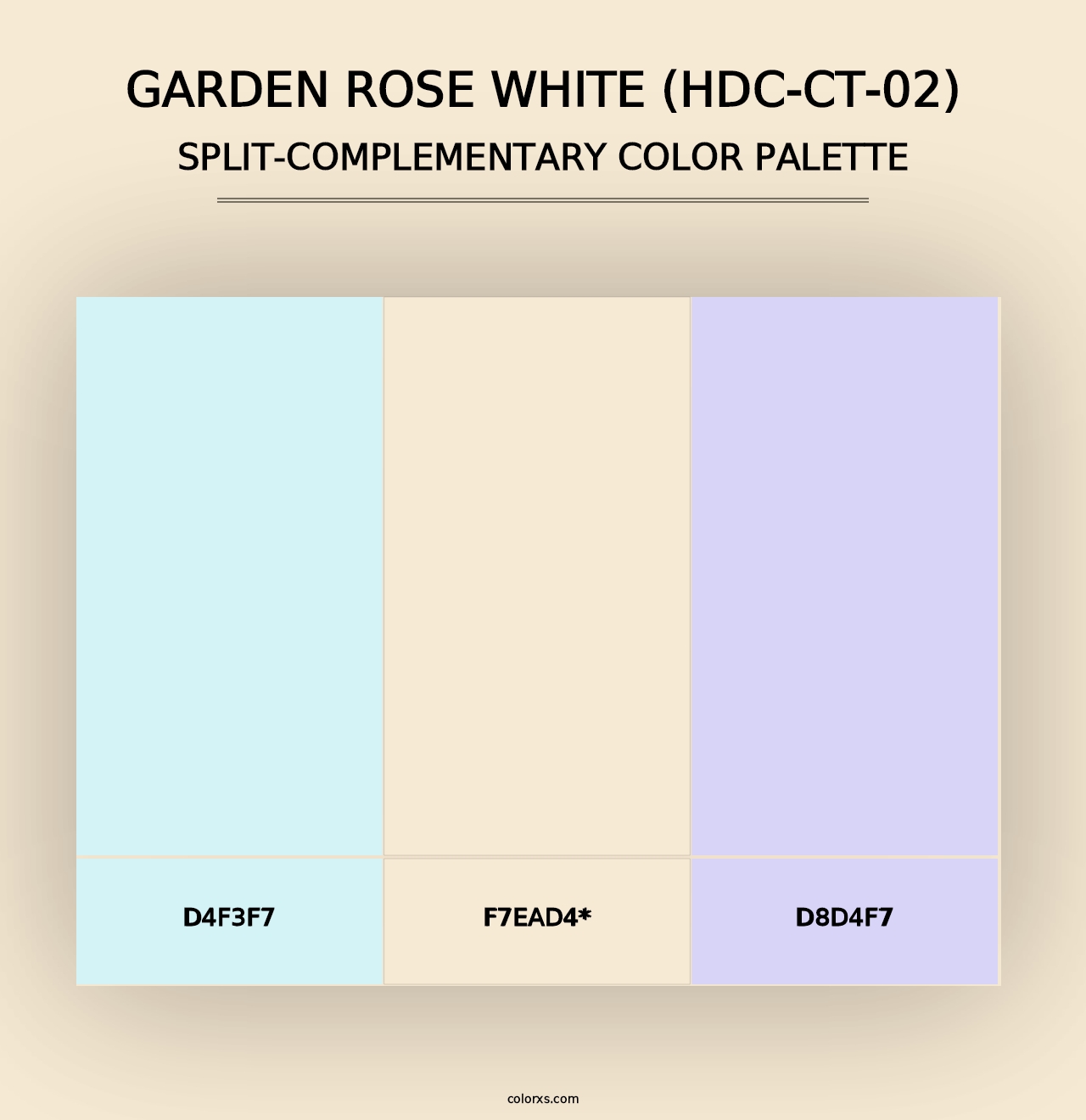 Garden Rose White (HDC-CT-02) - Split-Complementary Color Palette