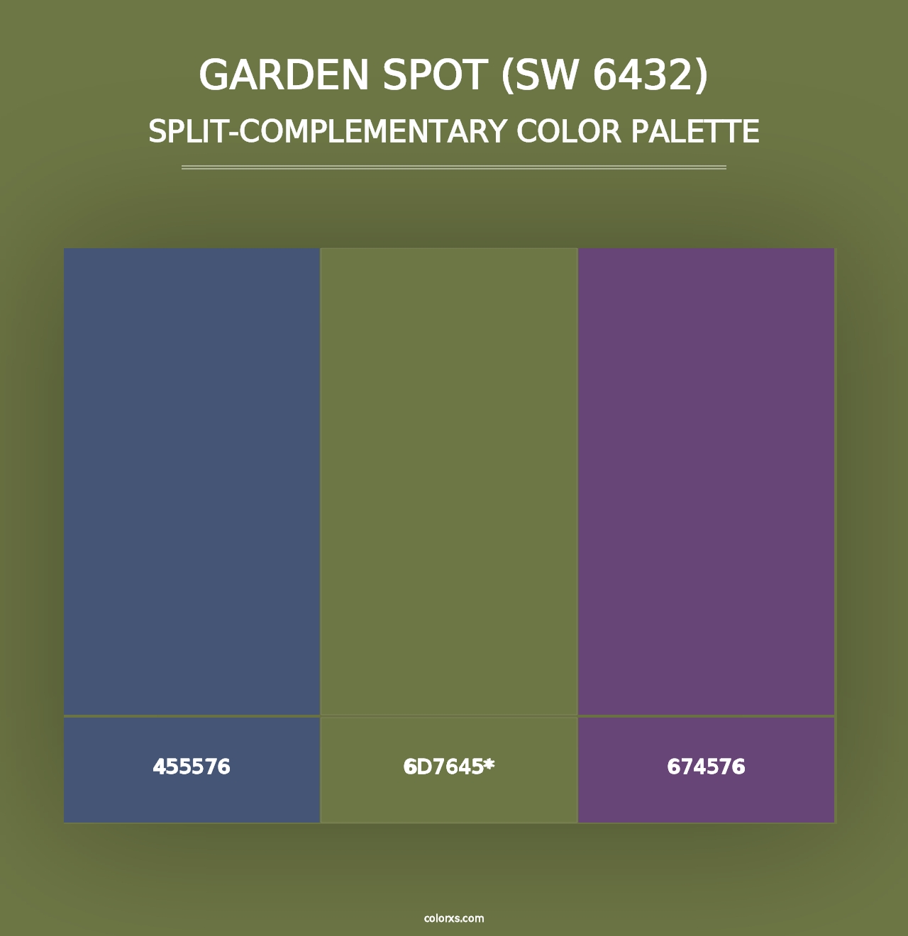 Garden Spot (SW 6432) - Split-Complementary Color Palette