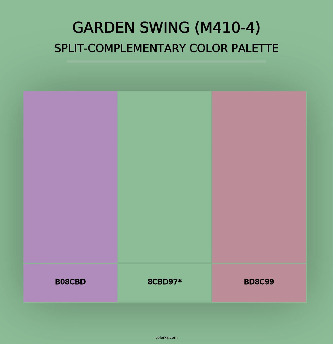 Garden Swing (M410-4) - Split-Complementary Color Palette