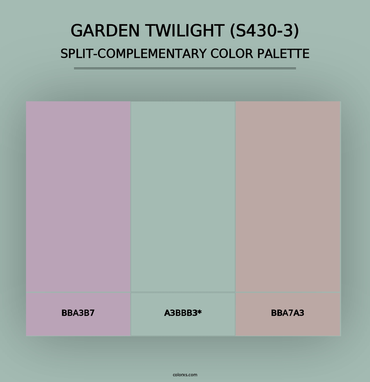 Garden Twilight (S430-3) - Split-Complementary Color Palette