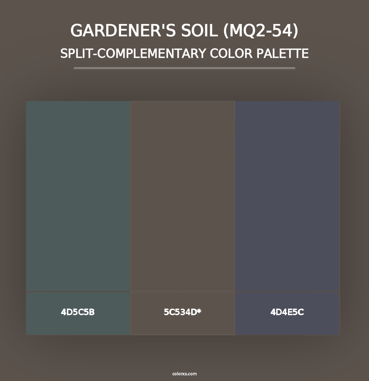 Gardener'S Soil (MQ2-54) - Split-Complementary Color Palette