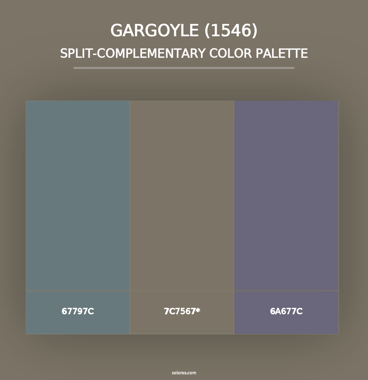 Gargoyle (1546) - Split-Complementary Color Palette