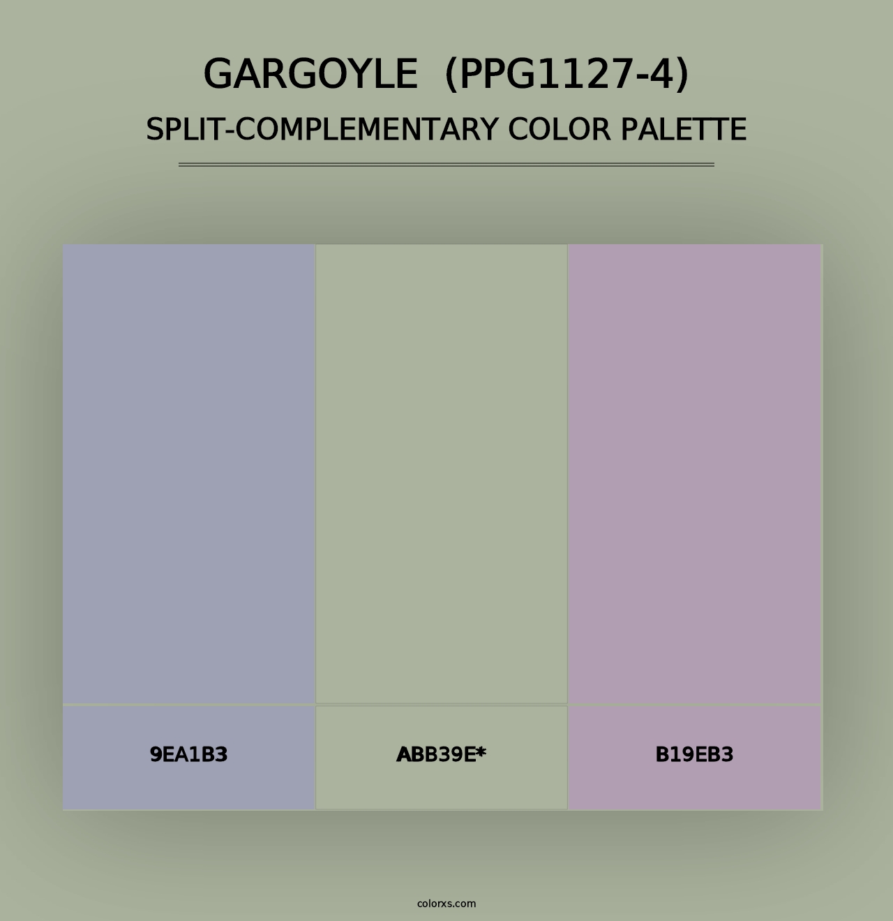 Gargoyle  (PPG1127-4) - Split-Complementary Color Palette