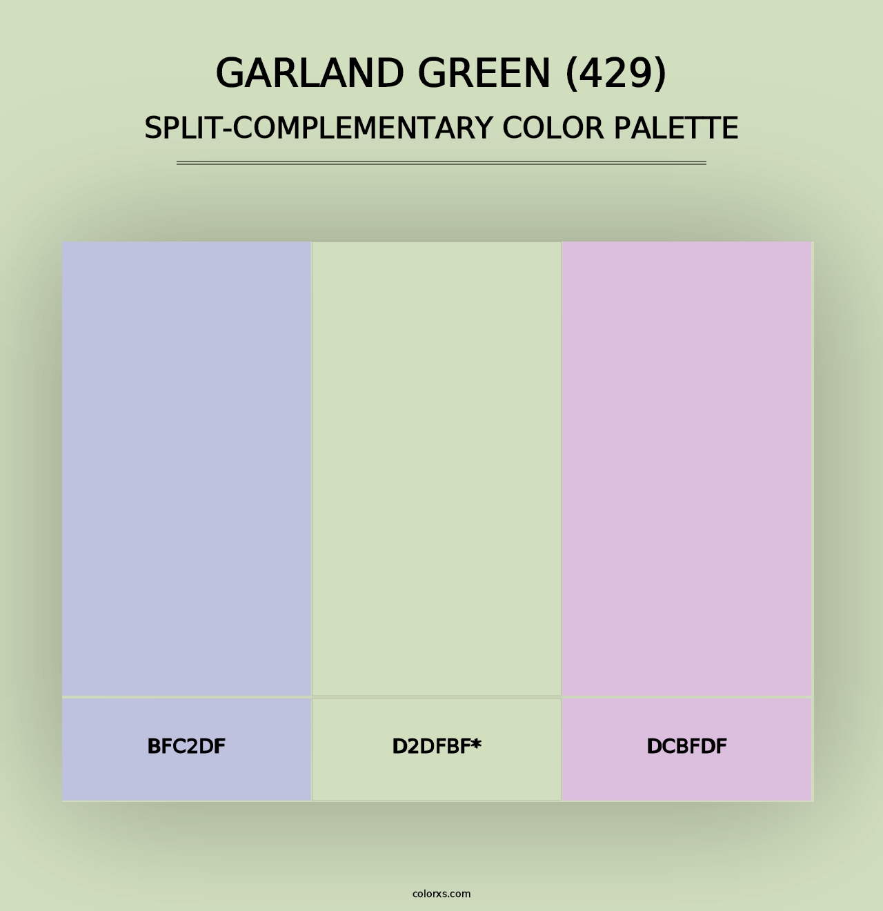 Garland Green (429) - Split-Complementary Color Palette