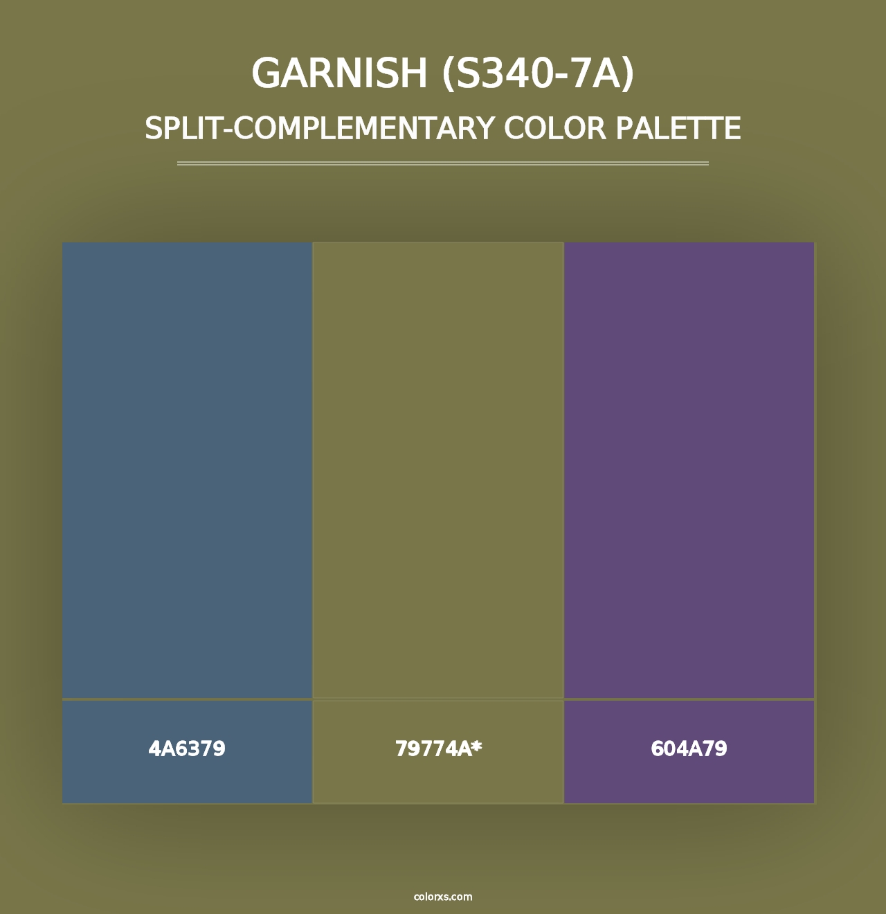 Garnish (S340-7A) - Split-Complementary Color Palette