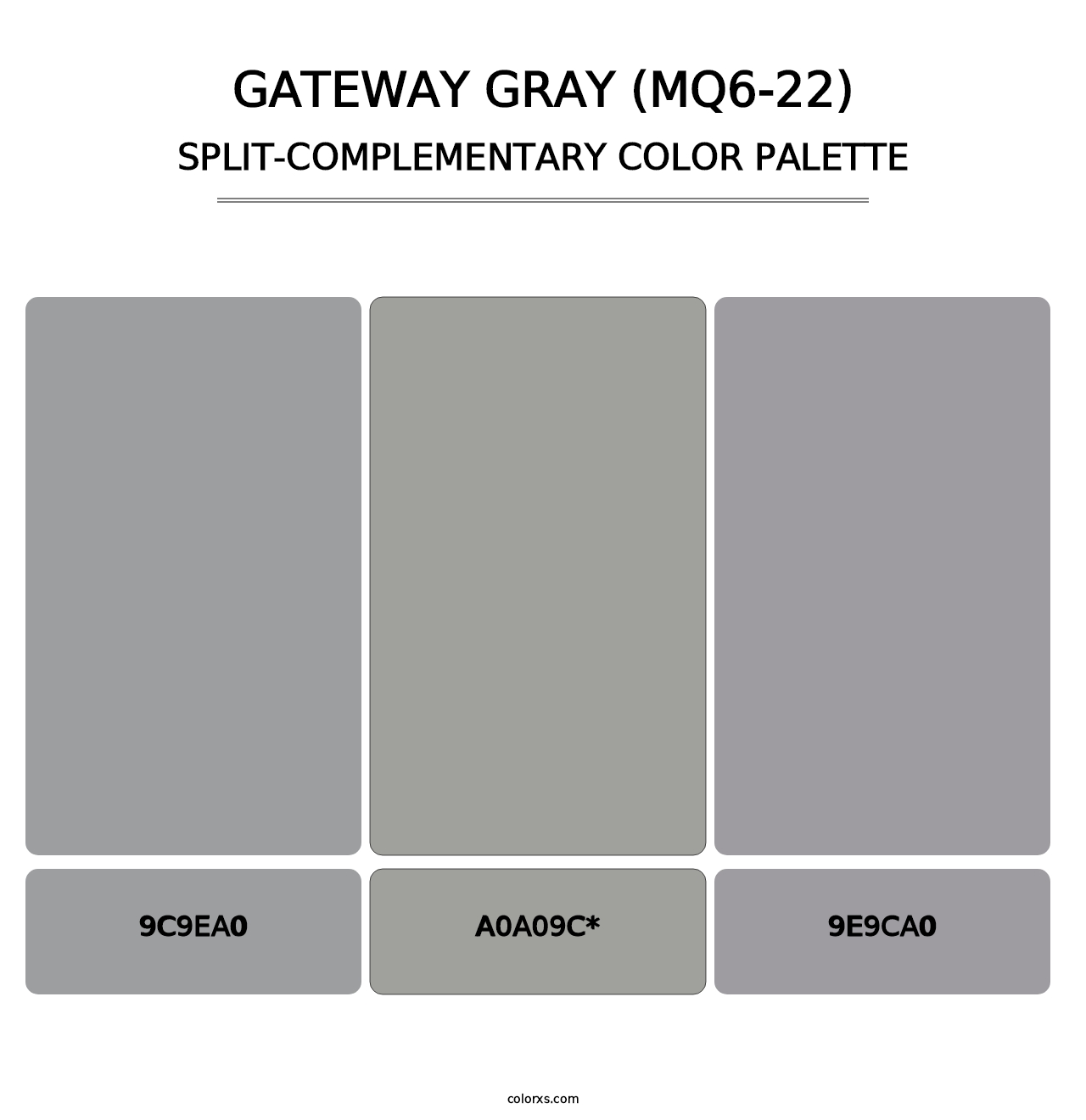 Gateway Gray (MQ6-22) - Split-Complementary Color Palette