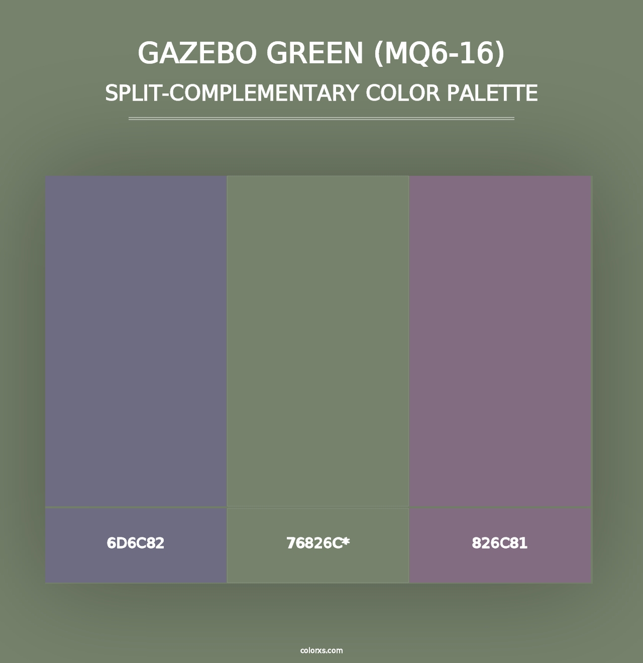 Gazebo Green (MQ6-16) - Split-Complementary Color Palette