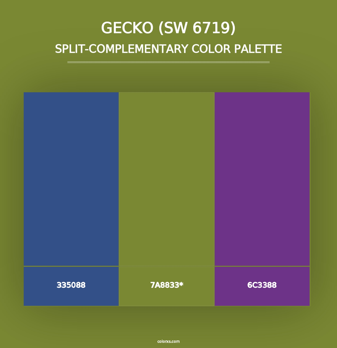 Gecko (SW 6719) - Split-Complementary Color Palette