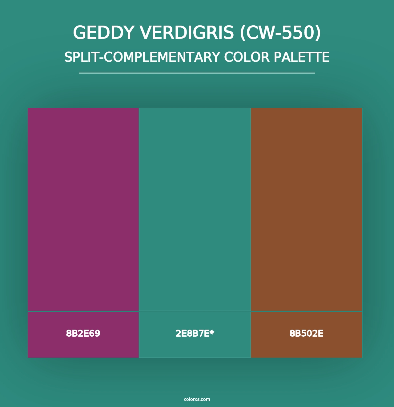 Geddy Verdigris (CW-550) - Split-Complementary Color Palette