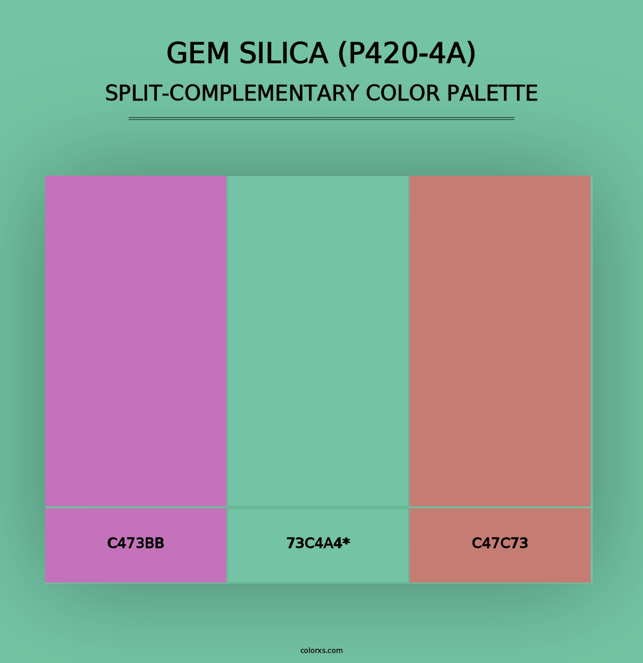 Gem Silica (P420-4A) - Split-Complementary Color Palette