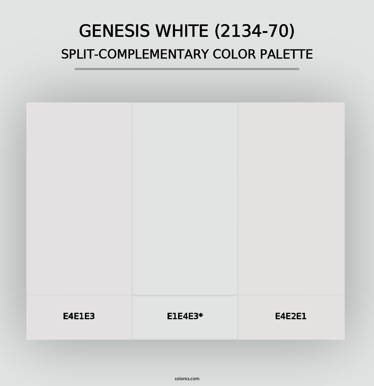 Genesis White (2134-70) - Split-Complementary Color Palette