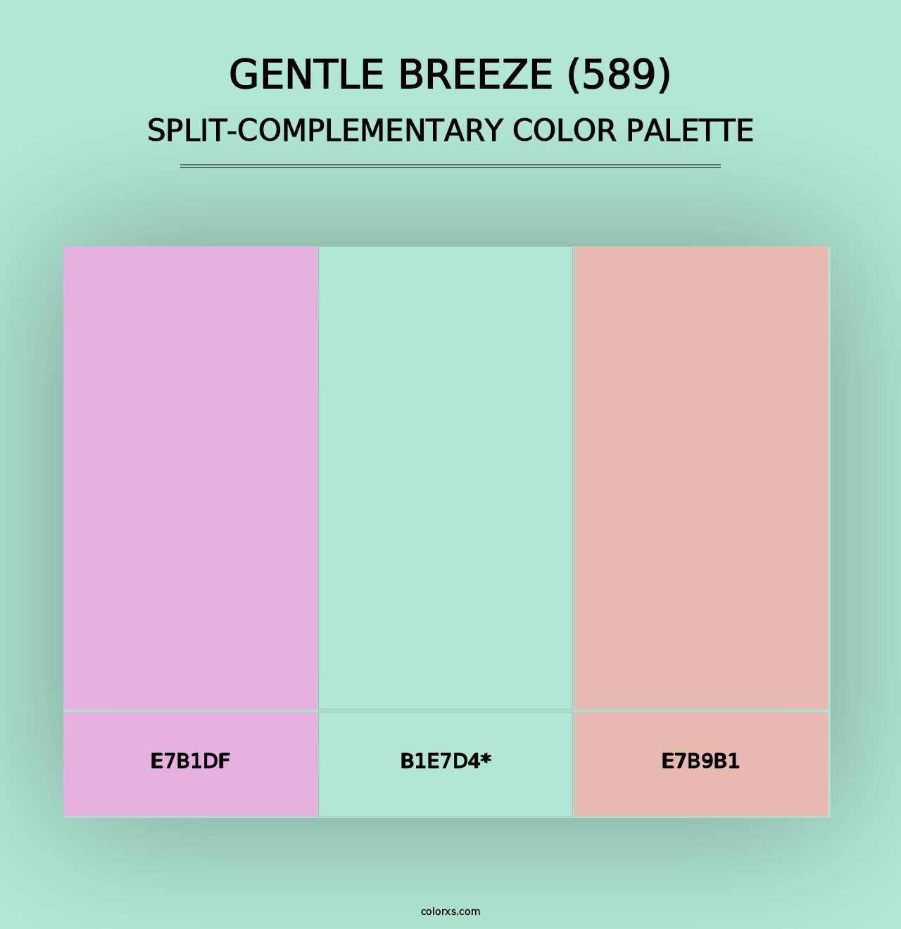 Gentle Breeze (589) - Split-Complementary Color Palette