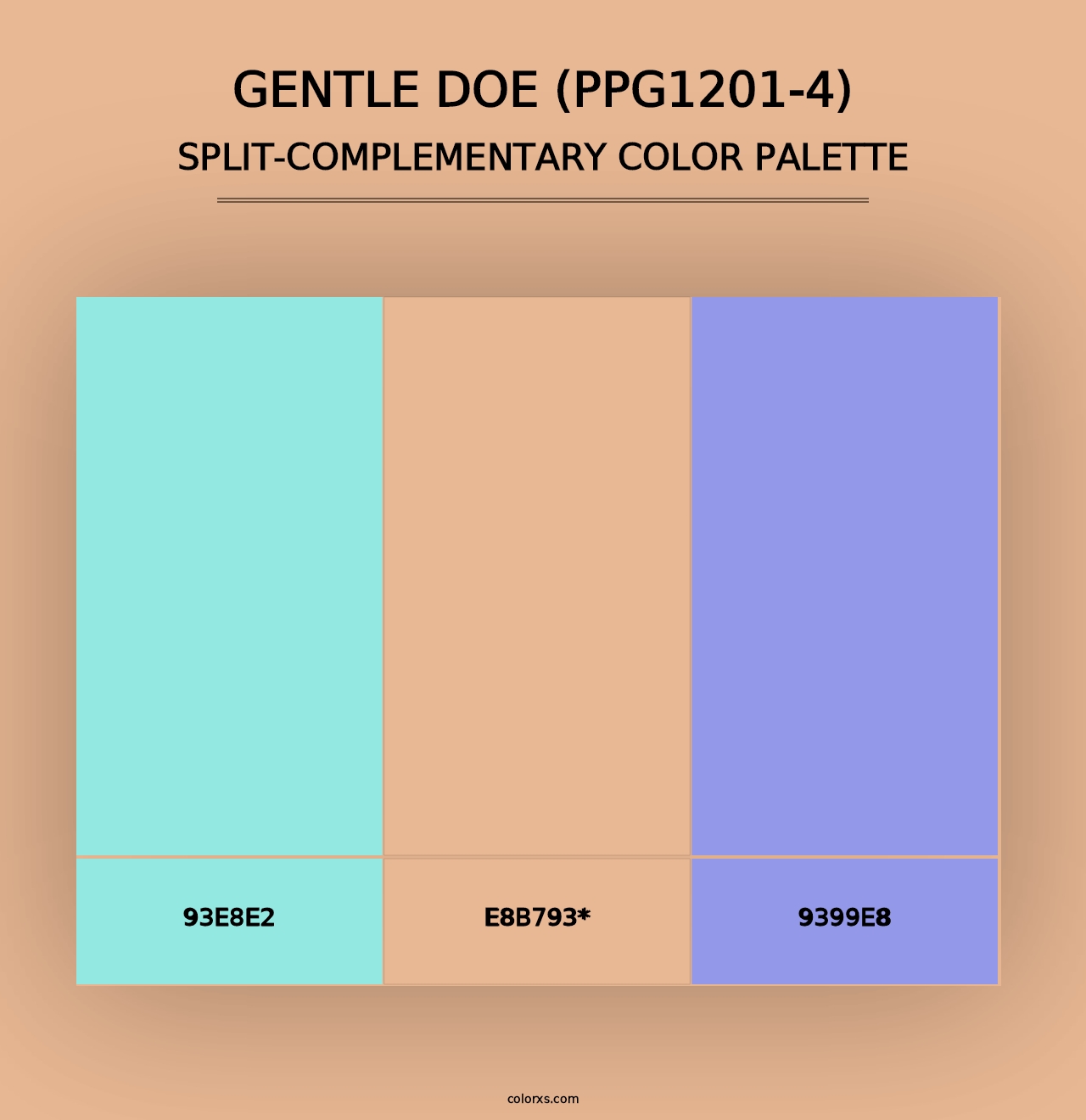 Gentle Doe (PPG1201-4) - Split-Complementary Color Palette