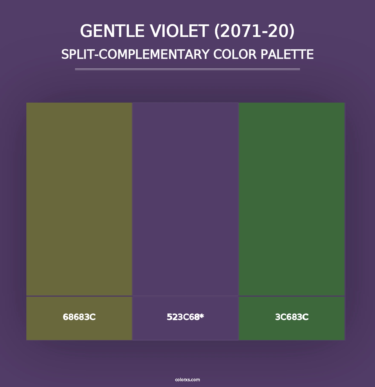 Gentle Violet (2071-20) - Split-Complementary Color Palette