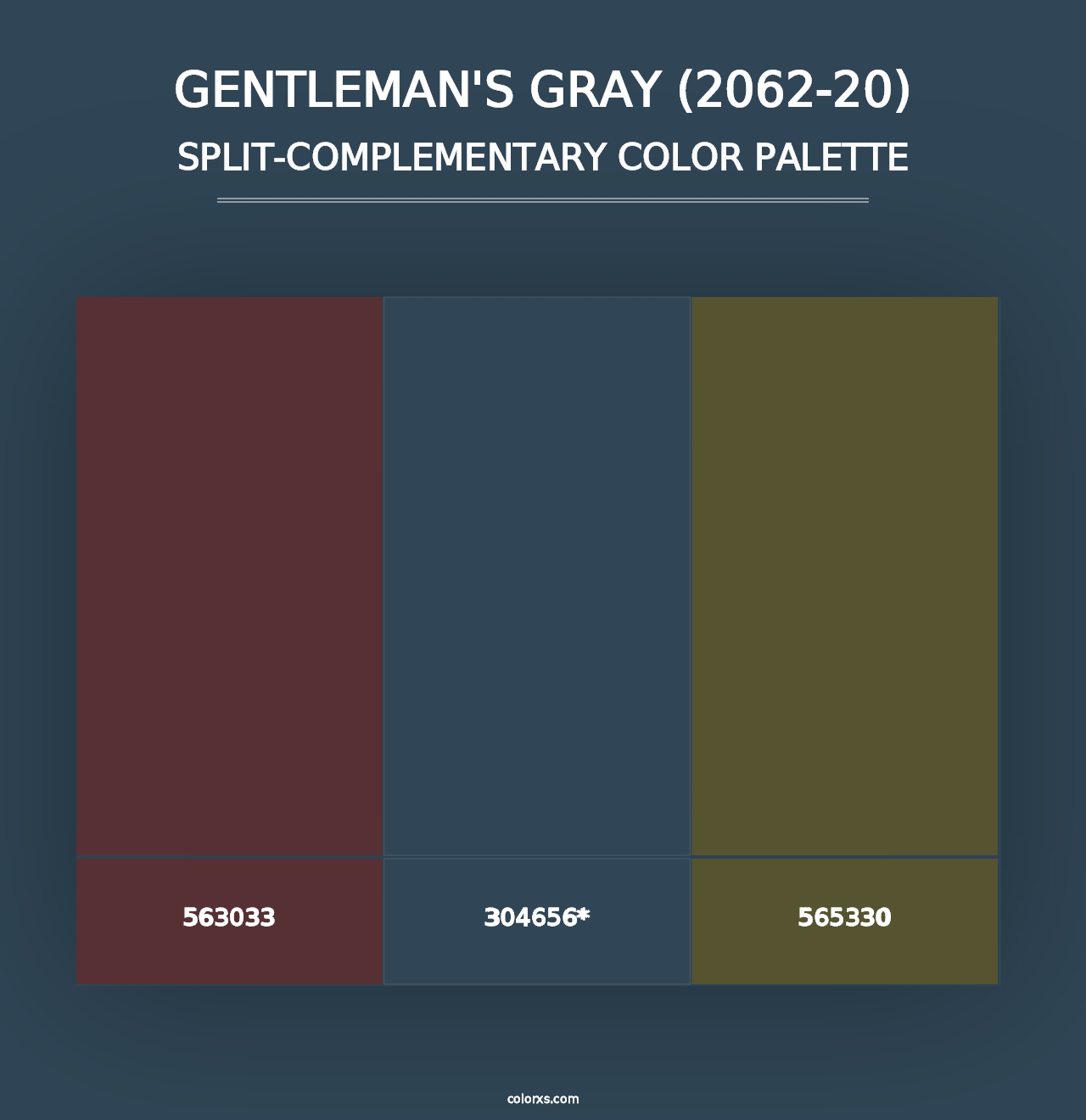 Gentleman's Gray (2062-20) - Split-Complementary Color Palette